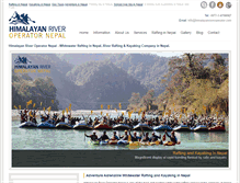 Tablet Screenshot of himalayanriveroperator.com